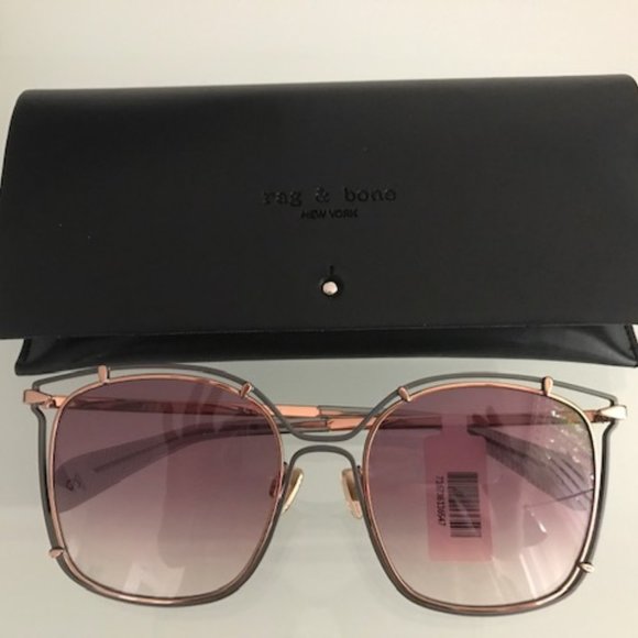 RAG & BONE RNB1023S Pink Square Sunglasses main image 9
